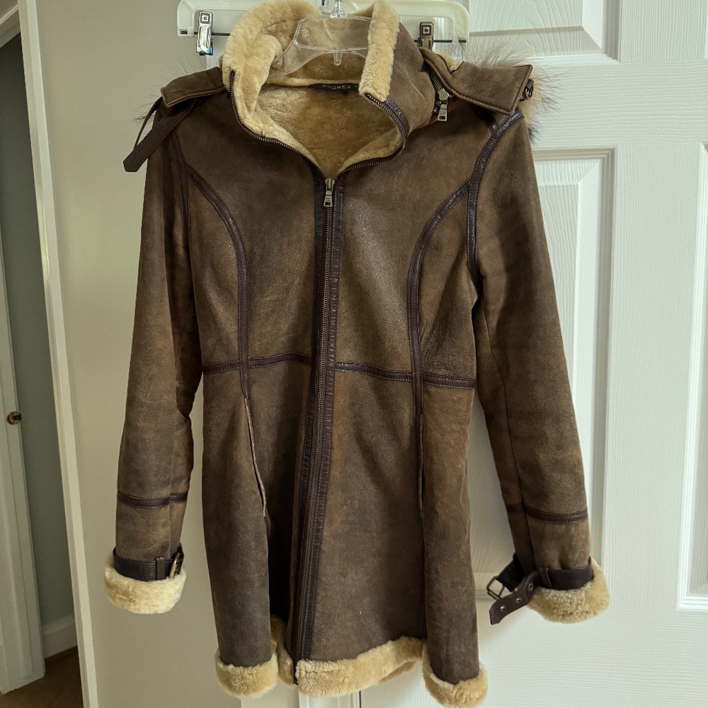 Women's Shearling coat by Andrew Marc